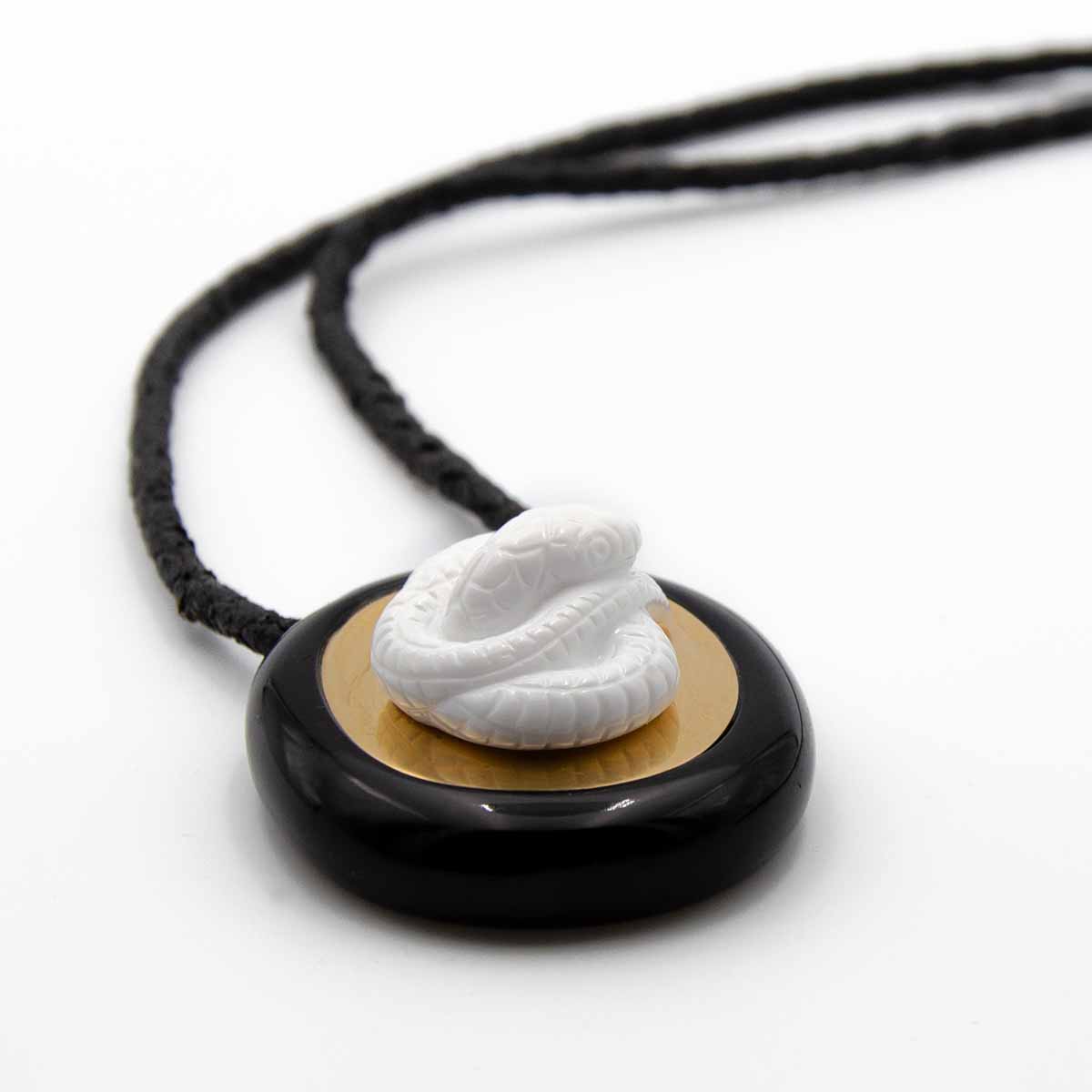 Pendant Snake smoky quartz, wearable art – Katja von Wilke · fine jewelry